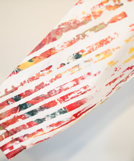 "色彩手刷りと刻まれた名のロンT 2024年版 第一色" T-shirt with hand-printed colors and engraved name