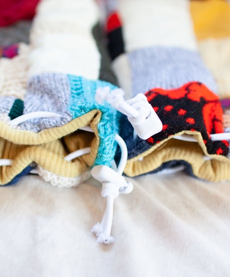 "つぎはぎのアームニット／レッグウォーマー 第四十四色" Arm Knit/Leg Warmers, Rebuild by vintages