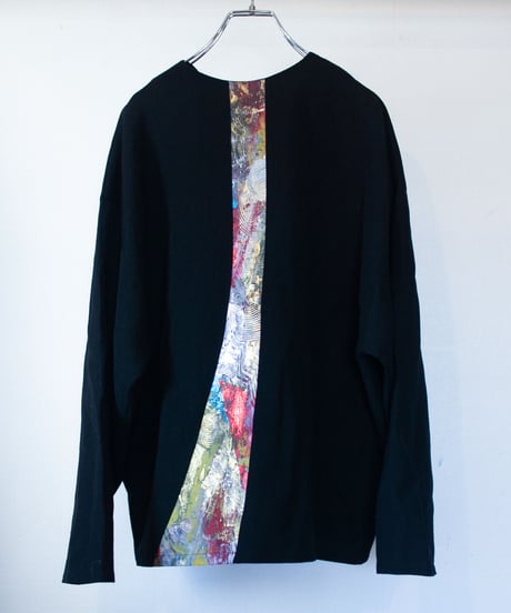 《0＜nisai+α≦Y》 riri zip painted jacket / wool and cotton black