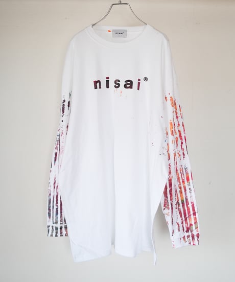 "色彩手刷りと刻まれた名のロンT 2024年版 第七色" T-shirt with hand-printed colors and engraved name