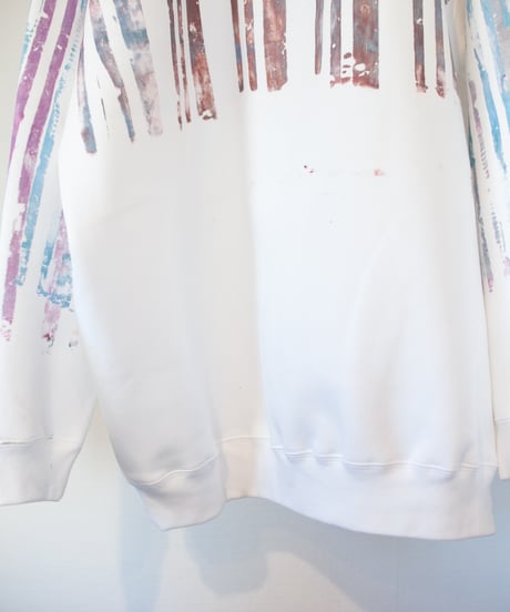 "明るい涙" Analog silk screen overlay blurring hand-printed Trainer