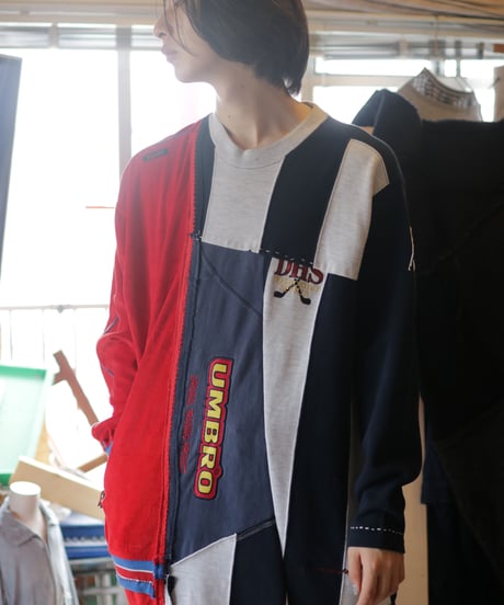 "ボーイフレンド・ワンピース" Dress one-piece for boyfriend, from sweat trainer vintages
