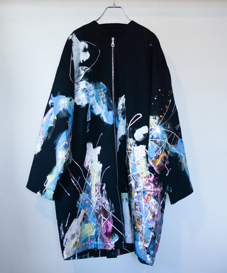 《0＜nisai+α≦Y》 riri zip painted coat / formed black