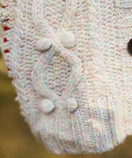 "ふたつのハート" Double heart knit, Rebuild by vintages