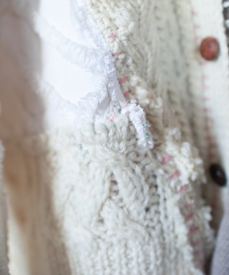 "淡い花のカーディガン" pale flowers cardigan, Rebuild by vintages