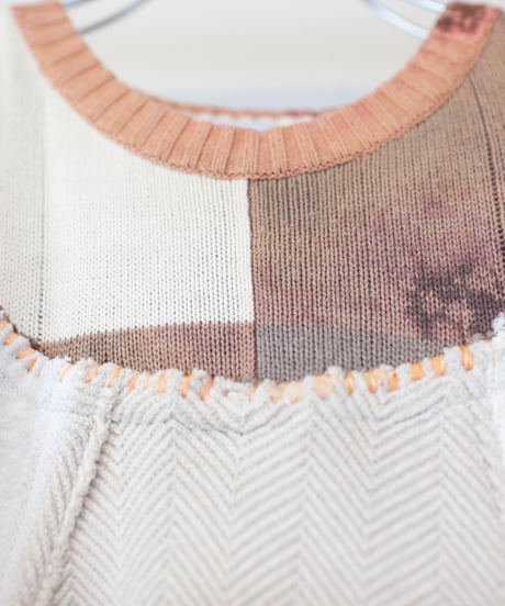 "星見草" chrysanthemum long-knit, Rebuild by vintages