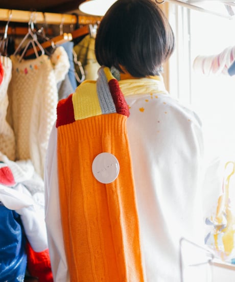 "サンセット・アンティーク" Vintage knit Rebuild Muffler by Antique Lace and Sunset