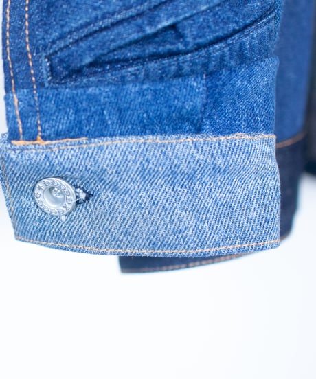 《nisai × soma komatsuno》"おわらない青" Patchwork oversized jacket, Rebuild by vintage denims