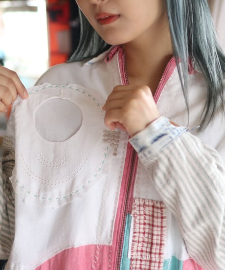 "ラヴァーソウルと百人のキス" Lover soul jacket, rebuild by vintages with 100 kisses