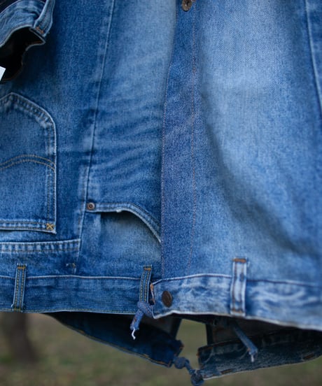 《nisai × soma komatsuno》"青のコート" Patchwork mods coat, Rebuild by vintage Levis
