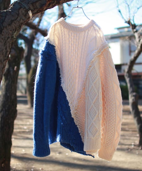 "あの日、青かっただけのニット・セーター 2022年式" Past blue knit, Rebuild by vintages