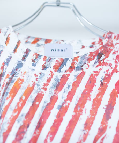 "色彩記録の手刷りのTシャツ 第十二色" T-shirt by Analog silk screen overlay blurring hand-print