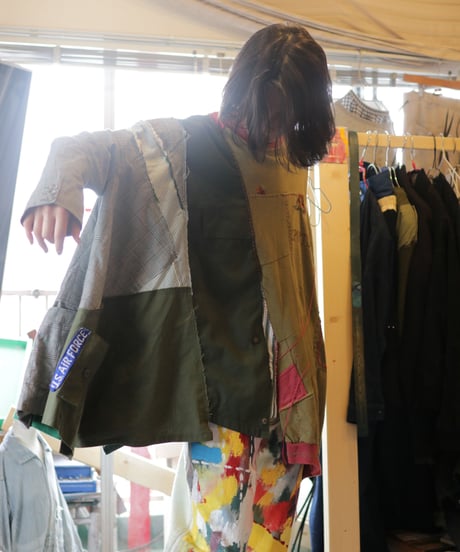 "柳と桃の不純異装交遊" Willow and peach pullover, reconstructed from mix vintages