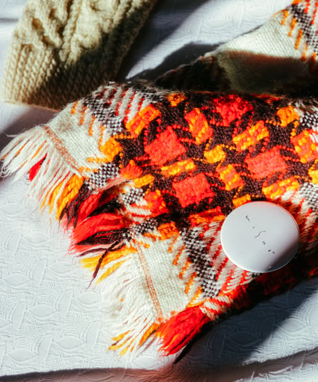 "銀と色彩とレトロ" Vintage knit Rebuild Muffler by Japan antique rug and Ribbon Stitch