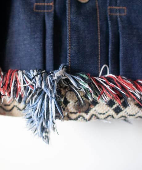 《nisai × soma komatsuno》"プレイ" Patchwork oversized jacket, Rebuild by vintage rug and denim