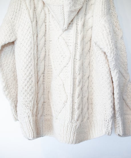 "鳩、会話中" patchwork pigeons(talking) knit, Rebuild by vintages
