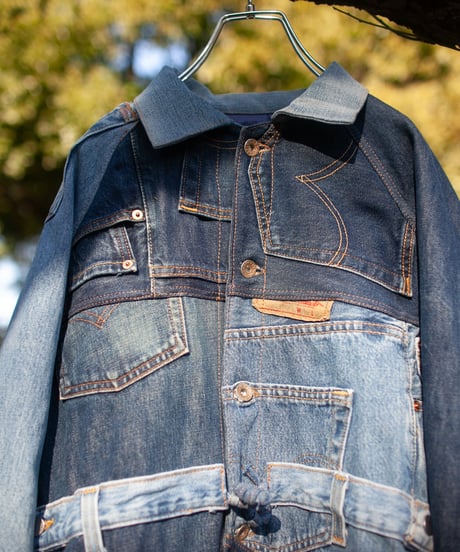 《nisai × soma komatsuno》"リーバイス・デニム・モッズ" Patchwork mods coat, Rebuild by vintage Levis