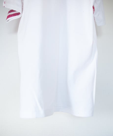 "赤い日差し" Red sunshine, Hand-printed silk-screen T-shirt