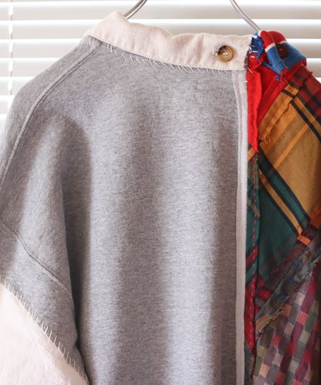"愛の別名／レヴィ＝ストロースへ捧ぐ" Bricolage long shirt dedicated to Levi Strauss, rebuild by vintages