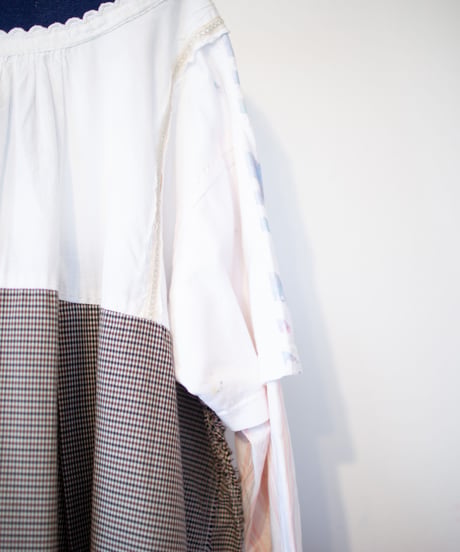 "雨が上がったら虹とお出かけしましょう" Let's go out when it rains Dress, rebuild by vintages