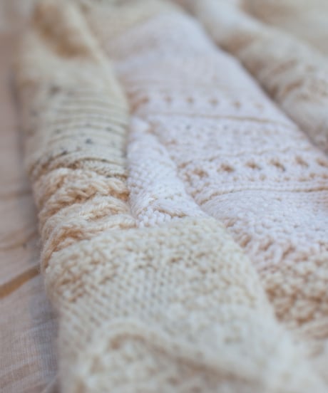 "つぎはぎのアームニット／レッグウォーマー 第二十七色" Arm Knit/Leg Warmers, Rebuild by vintages