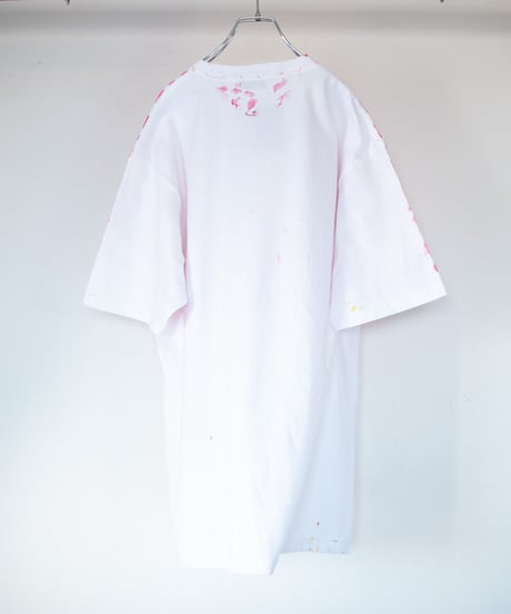 "まぶしいネオン" Dazzling neon, Hand-printed silk-screen T-shirt