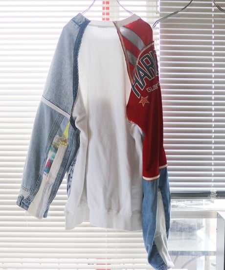 "ひねくれものとハーレム" Altenative and Harlem Lagran sleeve tops rebuild from vintage