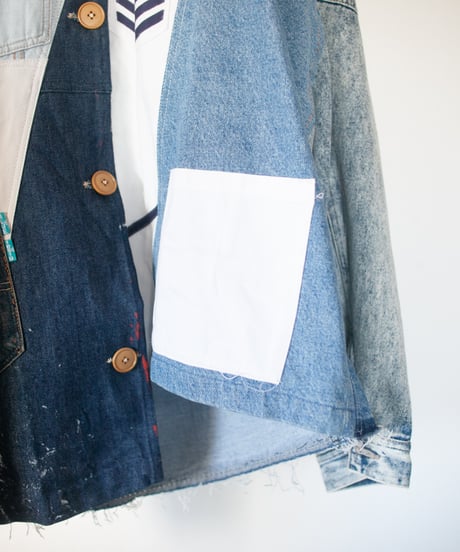 "航海" Voyager denim jacket, Rebuild by vintages