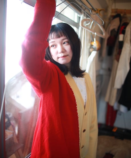 "あの日、赤かっただけのカーディガン" Past Red knit, Rebuild by vintages
