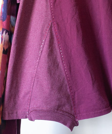 "花を背負ってロックを歌う" Carrying flowers, singing rock. long-sleeved T-shirt, Rebuild by vintages