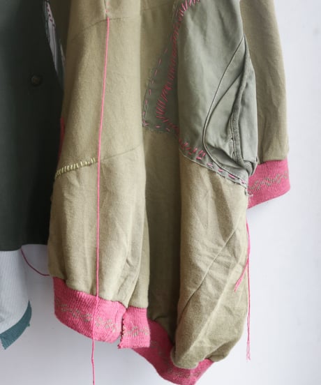 "柳と桃の不純異装交遊" Willow and peach pullover, reconstructed from mix vintages