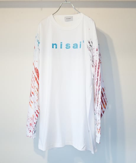 "色彩手刷りと刻まれた名のロンT 2024年版 第五色" T-shirt with hand-printed colors and engraved name