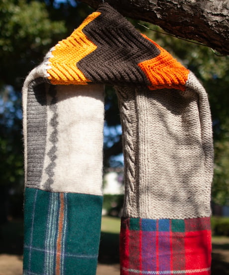 "パリで見た洋服" Vintage knit Rebuild Muffler by Le Marais