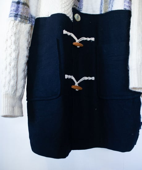 "ニットに侵食されてるコート" A coat eroded by knitwear, Rebuild by vintages