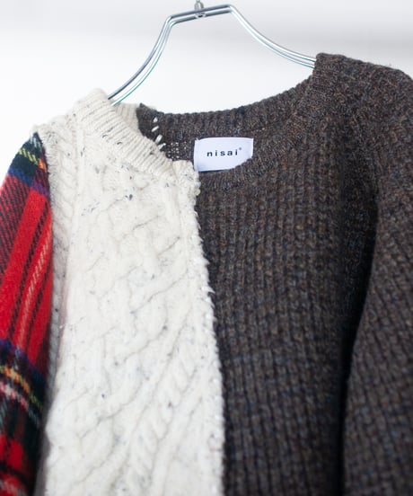 "彼と彼女" he and she knit, Rebuild by vintages