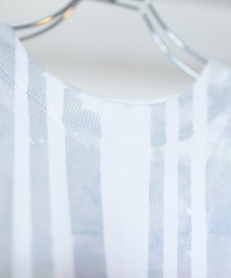 "記憶の中の花" Trainer by Analog silk screen overlay blurring hand-print
