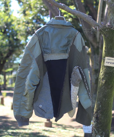 "その傷はやさしさになる" Beautiful scratches Short coat, reconstructed from mix vintages