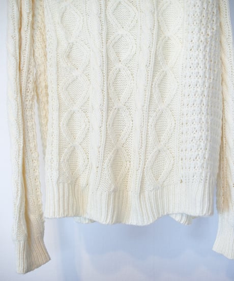"驚いている鳩" patchwork pigeon(surprised) knit, Rebuild by vintages