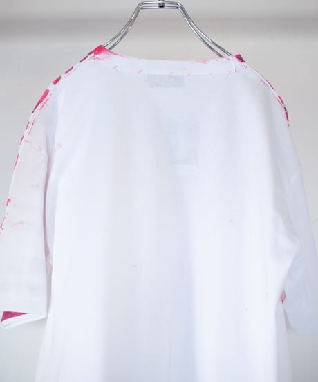 "赤い日差し" Red sunshine, Hand-printed silk-screen T-shirt