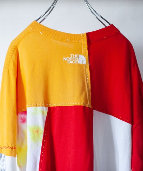"色彩花" Rainbow flowers long-sleeved T-shirt, Rebuild by vintages