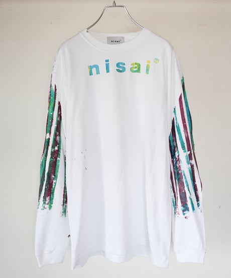 "色彩手刷りと刻まれた名のロンT 2024年版 第四色" T-shirt with hand-printed colors and engraved name