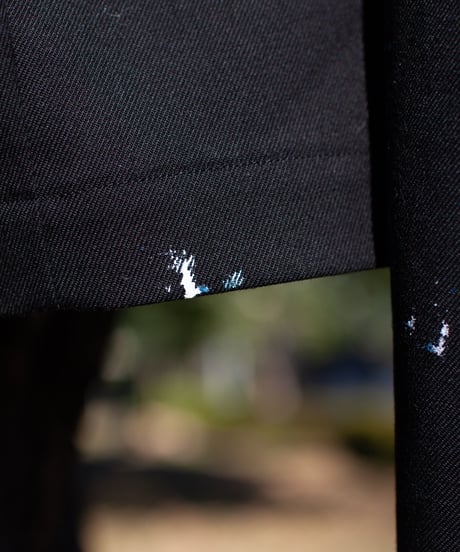 《0＜nisai+α≦Y》 metal hook paint coat / black formal wool