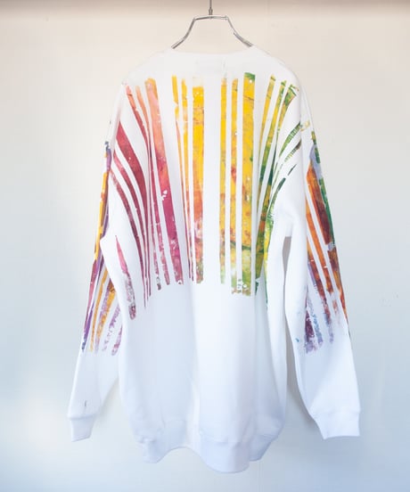 "故郷" Analog silk screen overlay blurring hand-printed Trainer