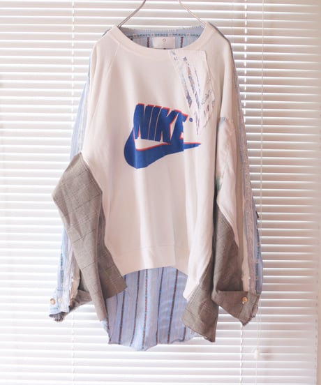 "ブルーフィルムの残像" Afterimage of blue film sweatshirt, Rebuild by Vintages(nike)
