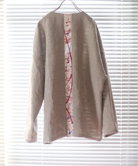 《0＜nisai+α≦Y》 three button shirt jacket / Russian linen