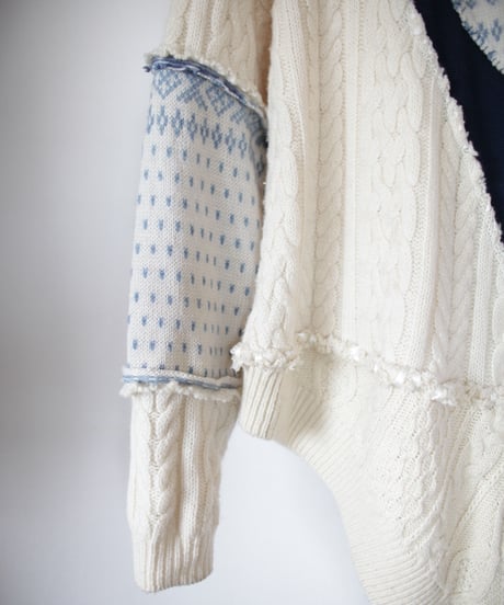 "メルティング・ラスト・ブルー" Melting Last Blue Knit, rebuild by vintages
