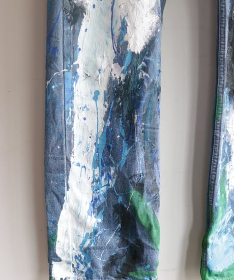 "黒風白雨" Storm painted denim, Based on Levis 505