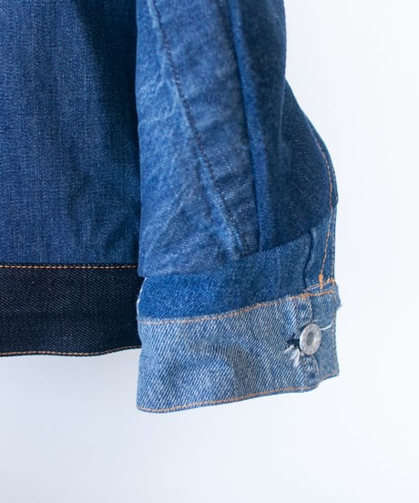 《nisai × soma komatsuno》"おわらない青" Patchwork oversized jacket, Rebuild by vintage denims