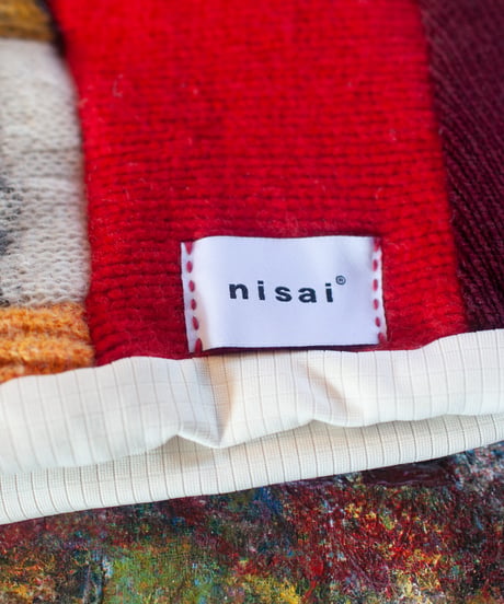 "つぎはぎの猫耳帽子 第十二色" knit cat cap, Rebuild by vintagess