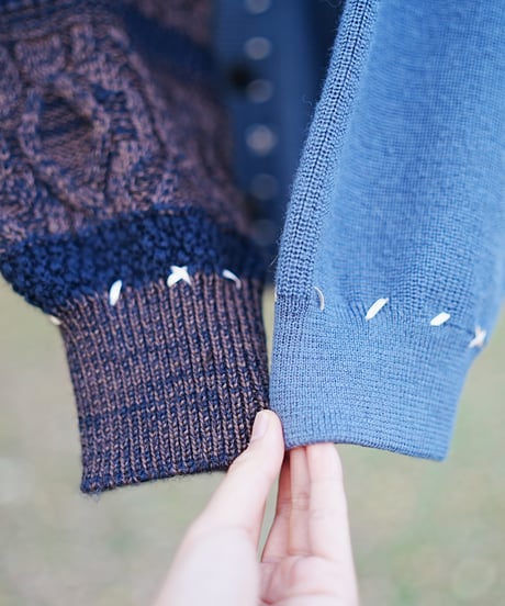 "理と青のカーディガン" Reason and Blue Cardigan, rebuild by vintages